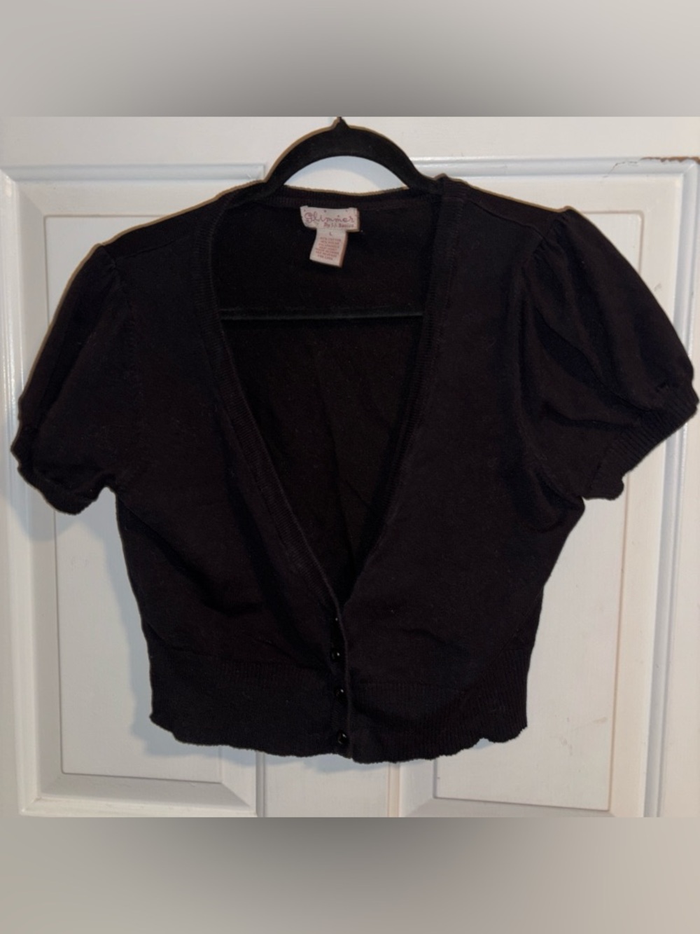 Vintage Glimmer by J.J. Basics Black Shrug